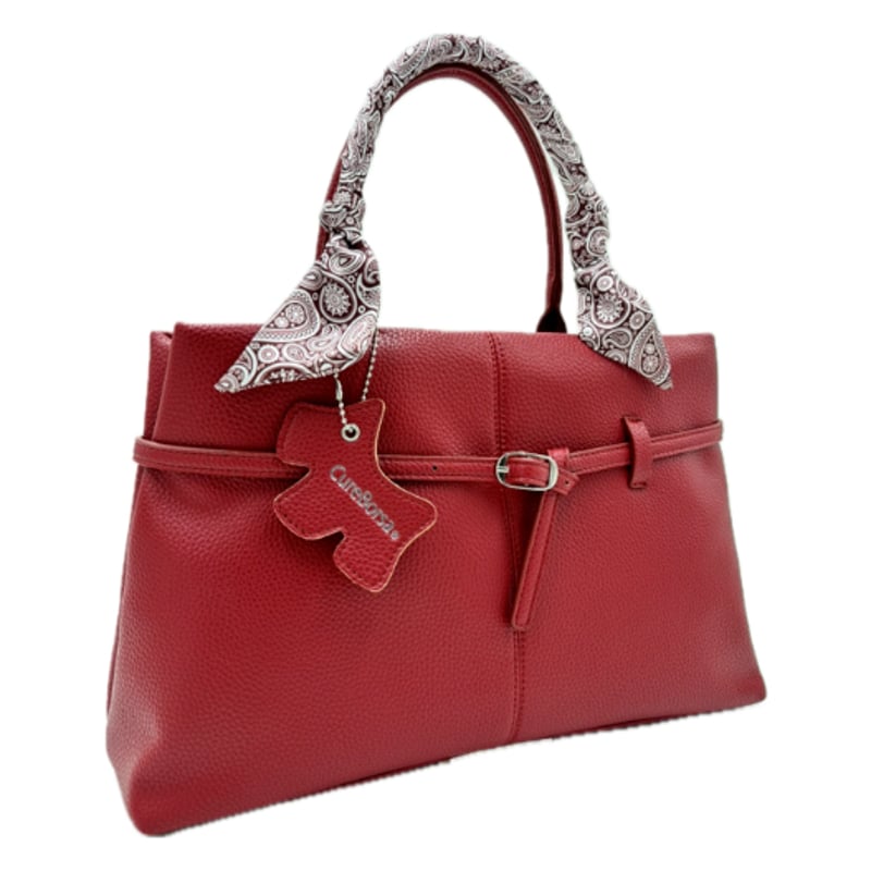 新品未使用品　レザー ハンドバッグスカーフ付き スカーフ付き2wayPUレザーハンドバッグ[品番：ACEW0000592