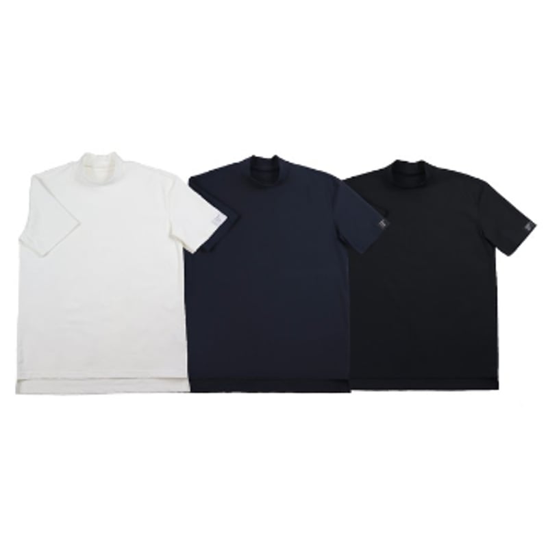 obsidian 半袖モックネックTシャツ　サイズL obsidian 半袖モックネックTシャツ サイズL obsidian 半袖モック