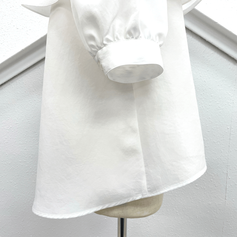 SALE✩.*˚スコットクラブ系列 Vinラッフルカラーシアーブラウス ラッフルカラーブラウス【98731】日本製 | nineteen bloom color