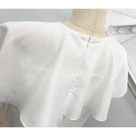 ラッフルカラーブラウス【98731】日本製