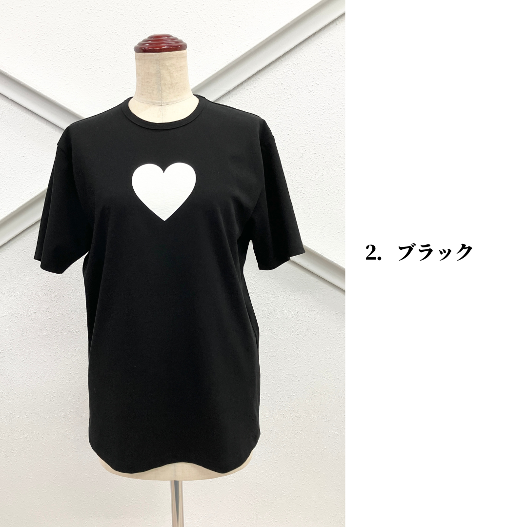 ハートプリントTシャツ【70931】日本製