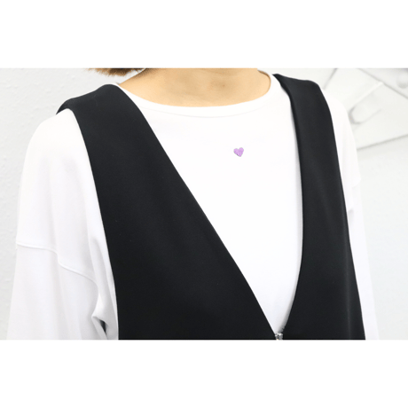 ハート刺繍ロンT【ISCS-24102】日本製