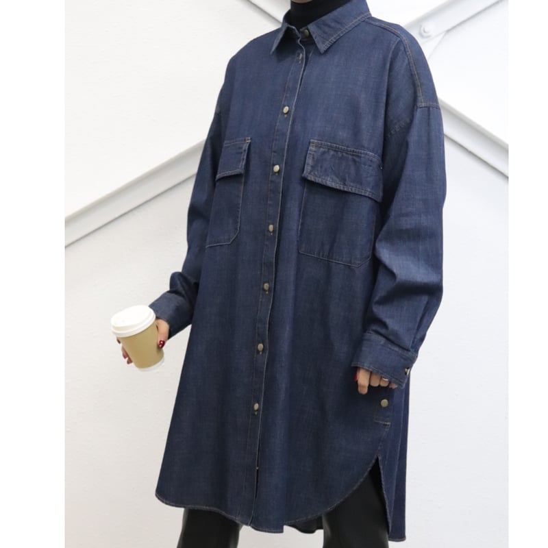 フォルテフォルテsinging bloom プリントデニムシャツ Hatsunexルーズフィットデニム（BLUE） | HATSUNEXオフィシャル