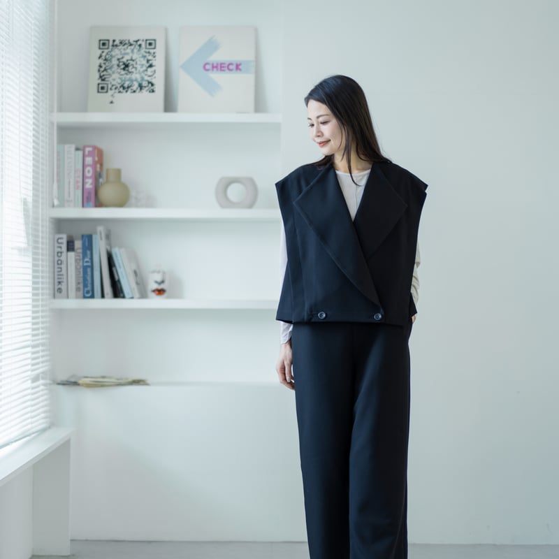 malle （マル）ショートベスト Malle（マル）の「○malle Cotton/Linen ショートベスト（ベスト