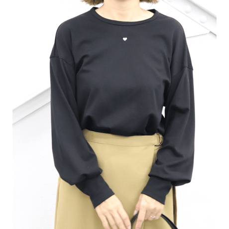 ハート刺繍ロンT【ISCS-24102】日本製
