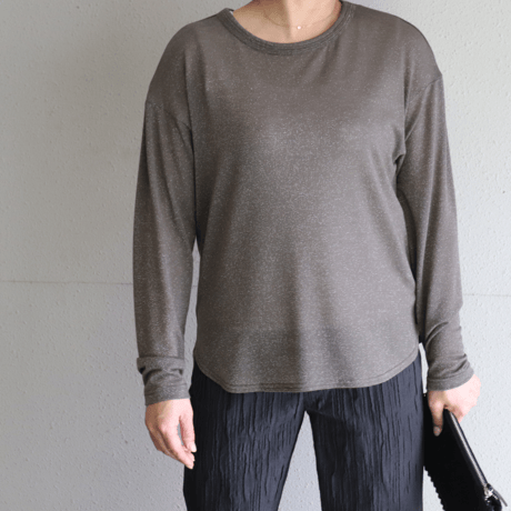 シルク×カシミヤ　シアーカットソー【ISCS-25101】日本製