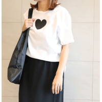 ハートプリントTシャツ【70931】日本製