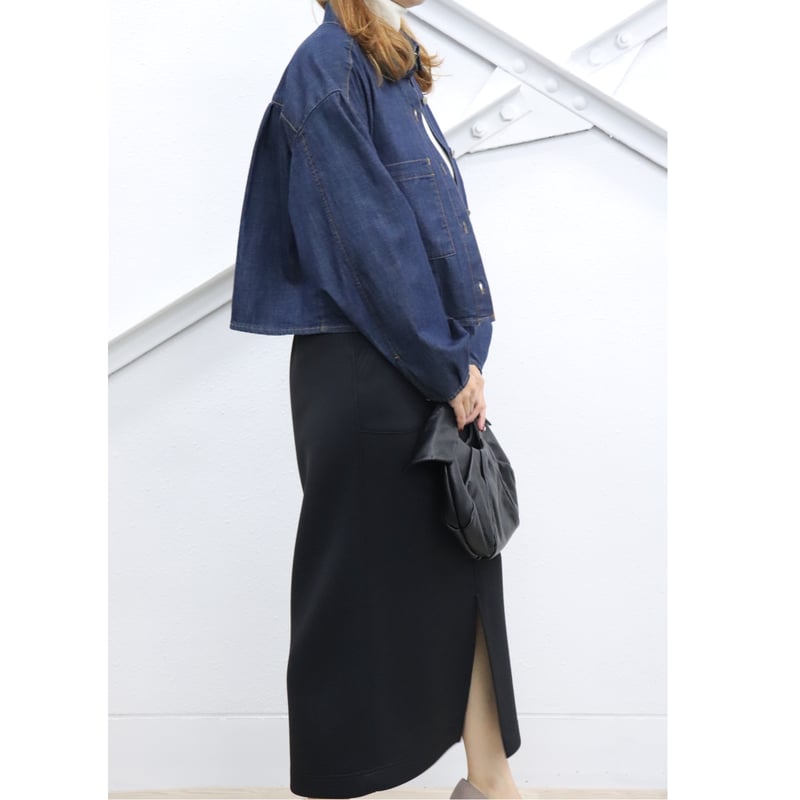 クロップドデニムシャツ【71521】日本製 | nineteen bloom color