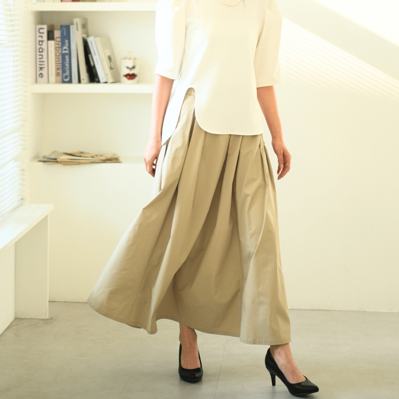 イシカワラボ　ほなみさんオリジナル365日履きたくなるタフタスカート 毎日履きたくなるタフタスカート【ISSK-24107】日本製 | nineteen bloom