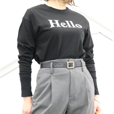 Hello　ロングTシャツ　【ISCS-23119】日本製