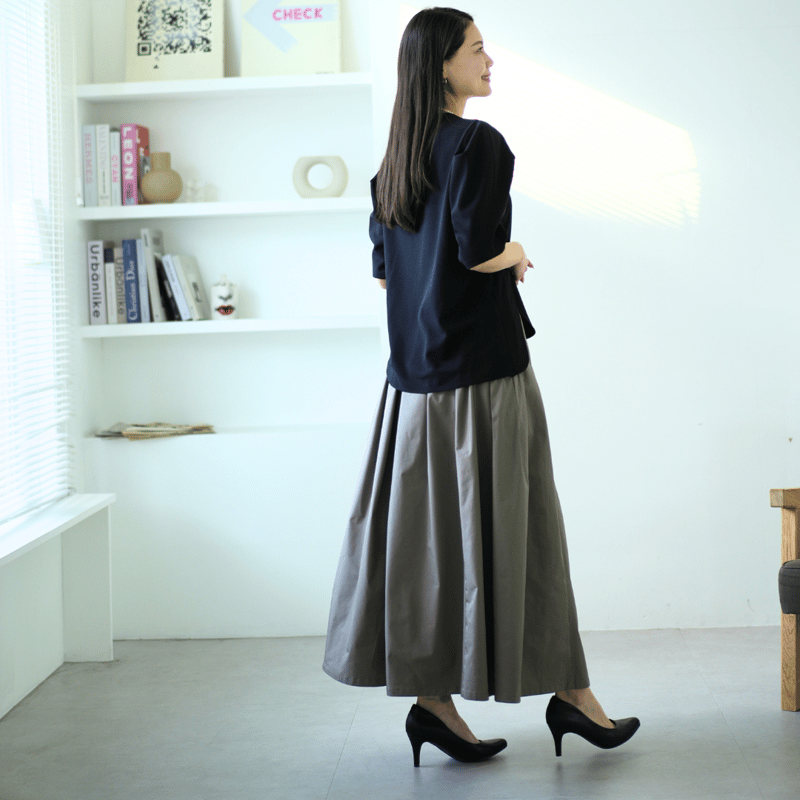 毎日履きたくなるタフタスカート【ISSK-24107】日本製 | nineteen bloom