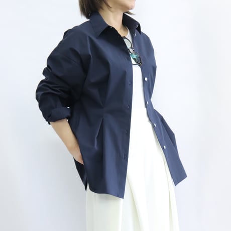 ウエストマークペプラムシャツ【71801】日本製