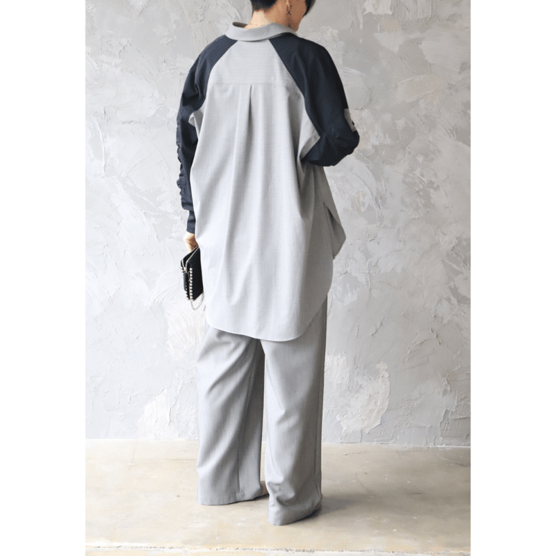 MA-1風異素材MIXシャツ【73651】日本製 | nineteen bloom color