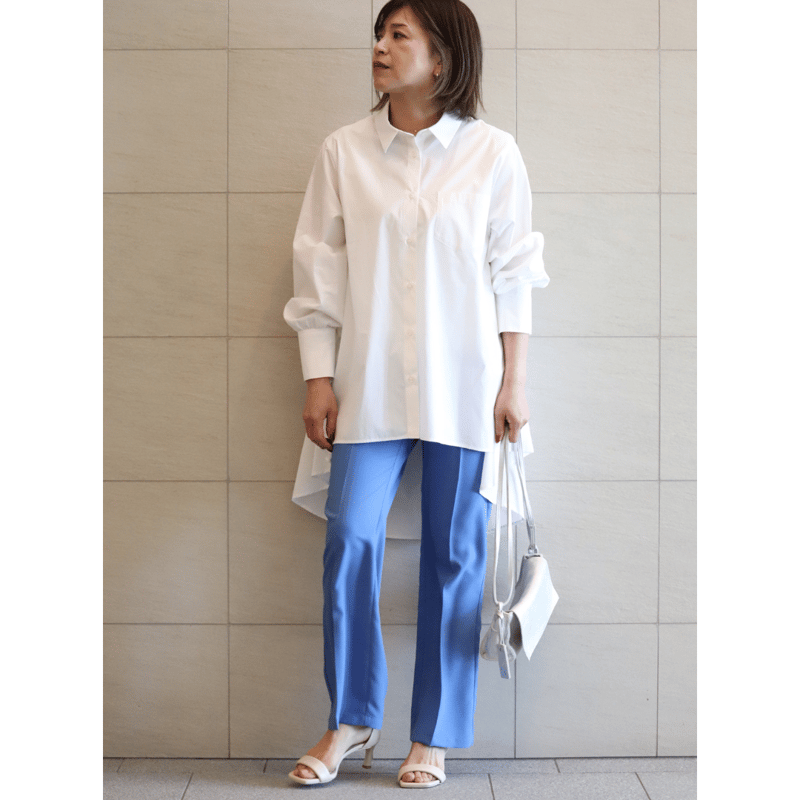 オーロラシルエットロングシャツ【71811】日本製 | nineteen bloom color