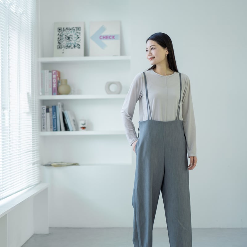 ハイウエストサロペット【73181】日本製 | nineteen bloom color