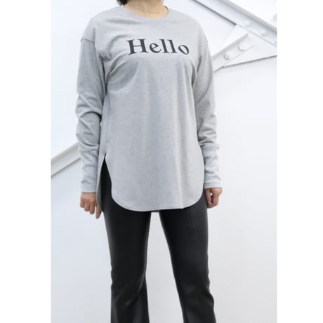 Hello　ロングTシャツ　【ISCS-23119】日本製