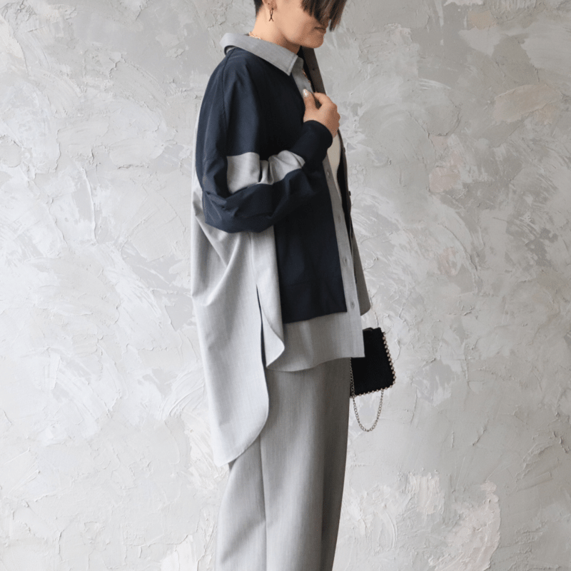 MA-1風異素材MIXシャツ【73651】日本製 | nineteen bloom color