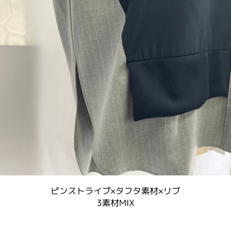 MA-１風異素材MIXシャツ【73651】日本製