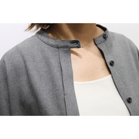 大人のバンドカラーシャツ【ISBL-25110】日本製
