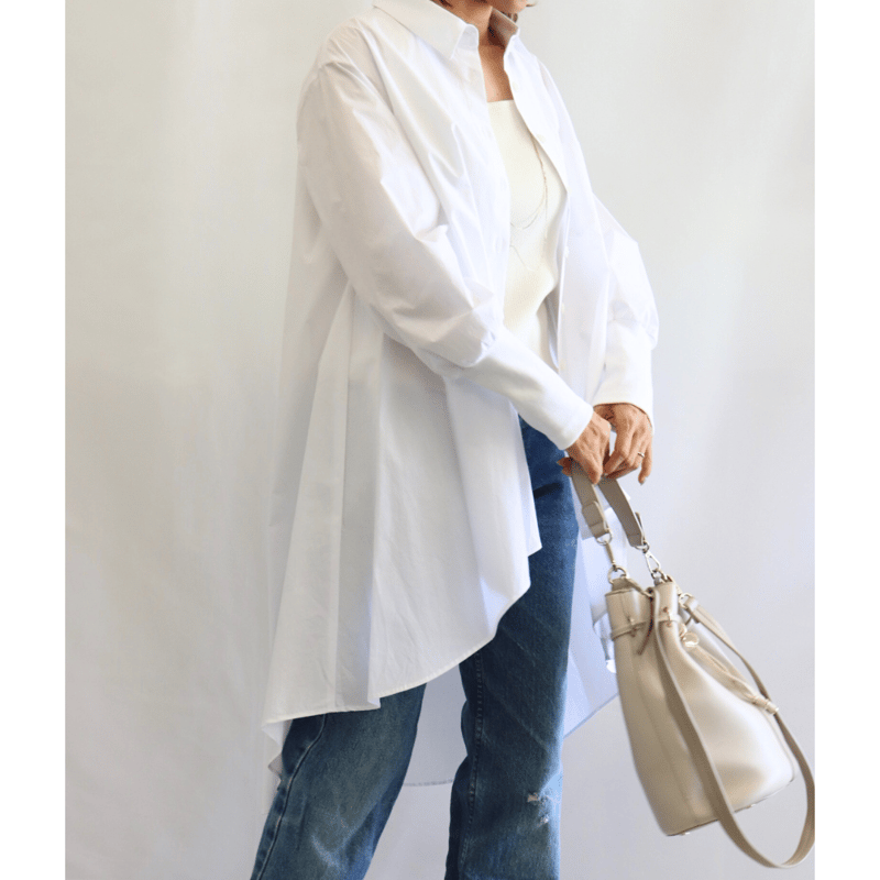 オーロラシルエットロングシャツ【71811】日本製 | nineteen bloom color