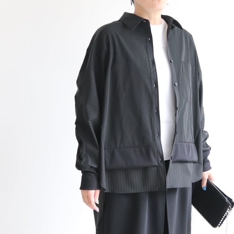 MA-１風異素材MIXシャツ【73651】日本製