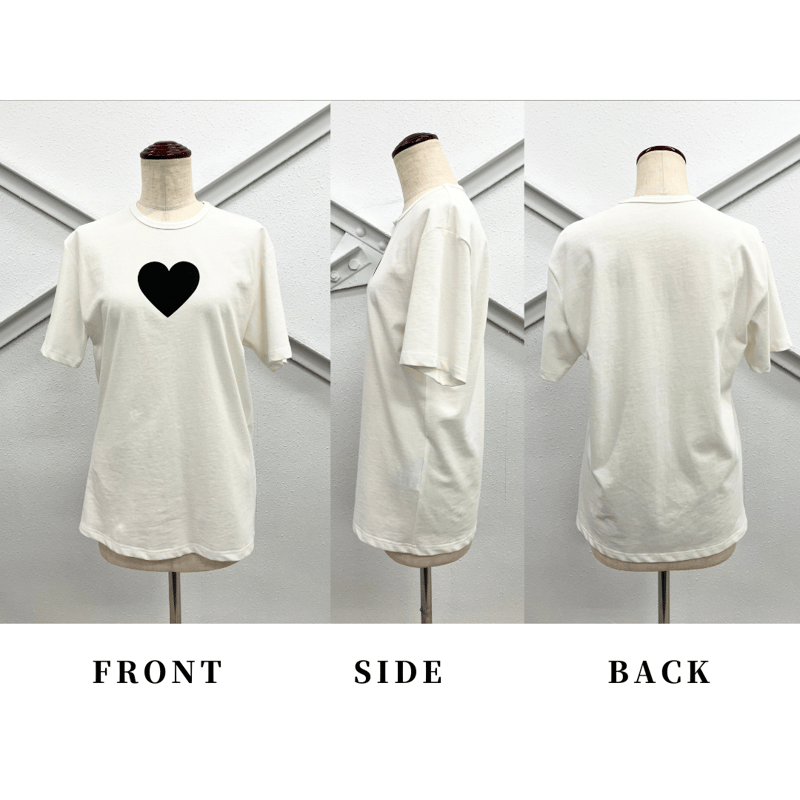ハートプリントTシャツ【70931】日本製 | nineteen bloom color ハートプリントTシャツ【70931】日本製 | nineteen bloom color