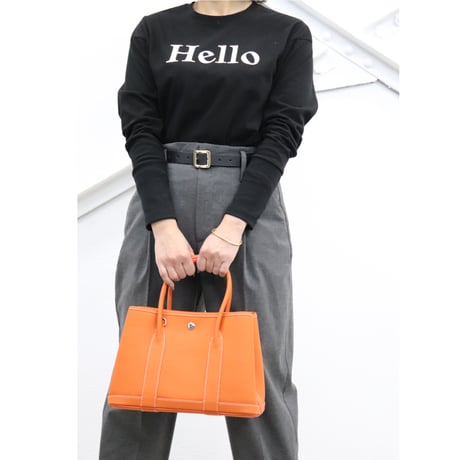 Hello　ロングTシャツ　【ISCS-23119】日本製