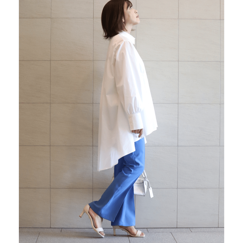 Lサイズ　ロングシャツ ブラウス シャツ オーバーサイズ ロングシャツ レディース