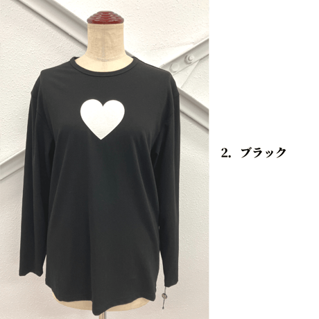 ハートプリントロンT【71141】日本製