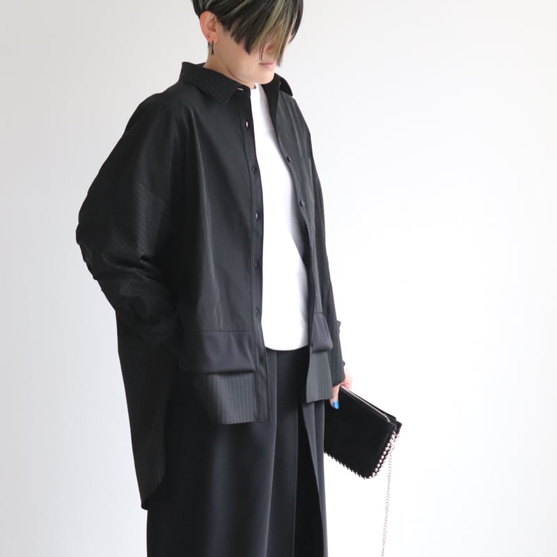 MA-1風異素材MIXシャツ【73651】日本製 | nineteen bloom color