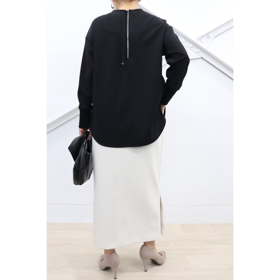 袖リブジョーゼットプルオーバー【ISCS-23107】日本製