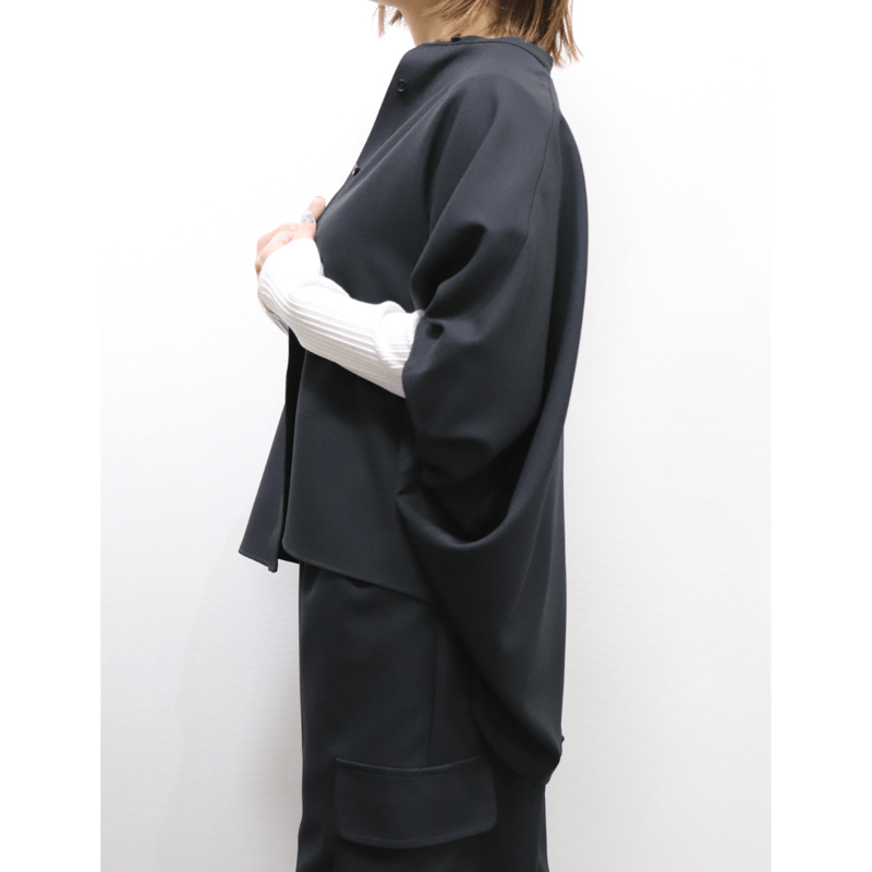 人気＊イザベルマラン シルク100バードプリントバンドカラーシャツ 1 黒 長袖 人気＊イザベルマラン シルク100バードプリントバンドカラーシャツ 1