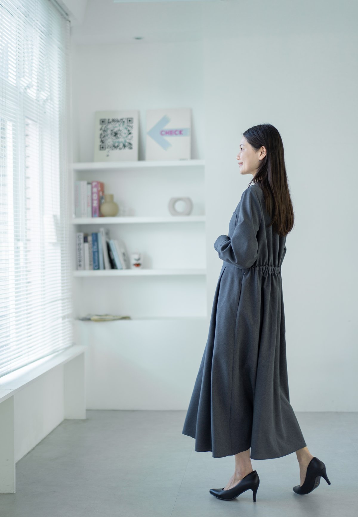 Bonpoint グレー 長袖ワンピース 14A fit=scale-down,w=1200