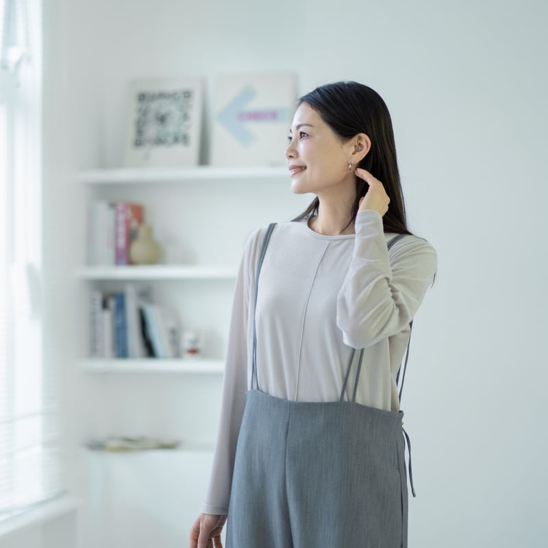 ハイウエストサロペット【73181】日本製 | nineteen bloom color