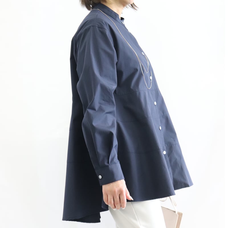 ETRE TOKYO バンドカラーフレアシャツ ETRE TOKYO リバンドカラーフレアシャツ ELENDEEKetc セレクト