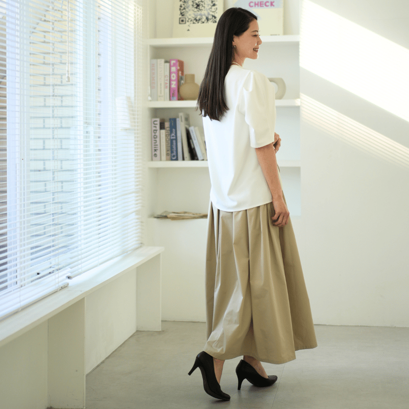 毎日履きたくなるタフタスカート【ISSK-24107】日本製 | nineteen bloom