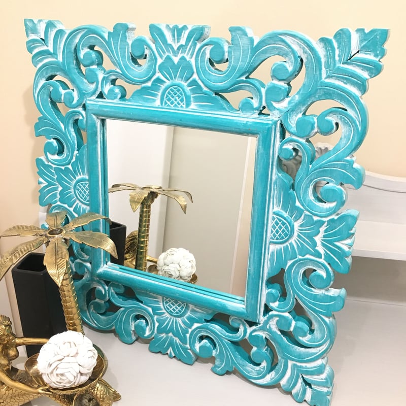 ミラー♡ 鏡♡ ターコイズ