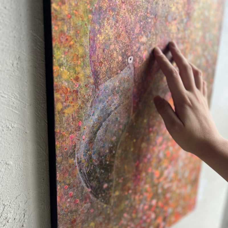 B3サイズ アクリル絵具イラスト 触れる絵画(B3サイズ)「 軸 」 | AZUMI KASHIUCHI online shop