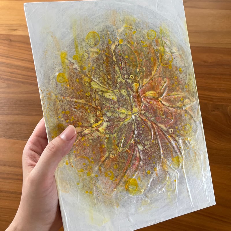 触れる絵画(B5サイズ)「 記憶のカルデラ 」 | AZUMI KASHIUCHI onlin