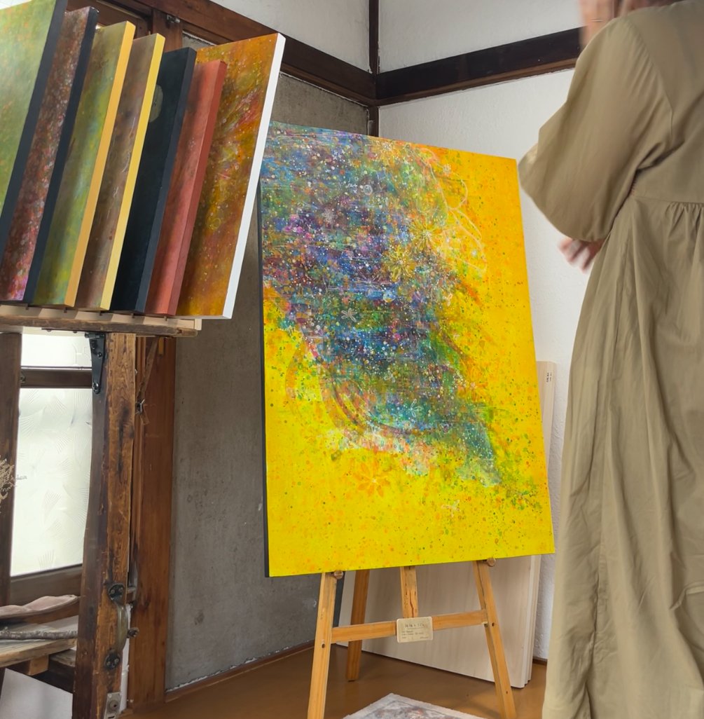 レンタル中]絵画(B1サイズ)「 祝福のリズム 」 | AZUMI KASHIUCHI on