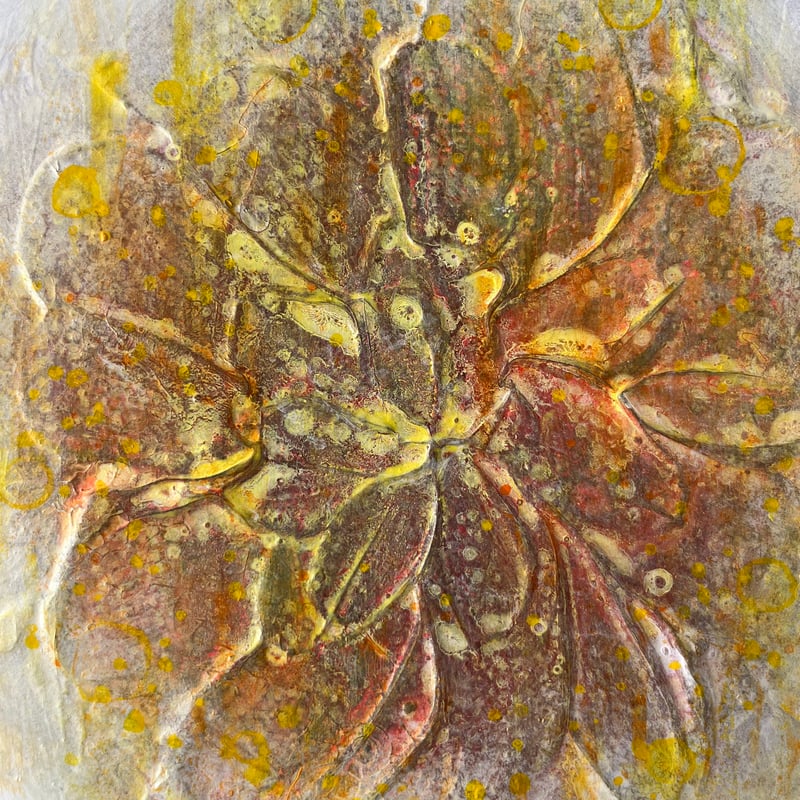 触れる絵画(B5サイズ)「 記憶のカルデラ 」 | AZUMI KASHIUCHI onlin