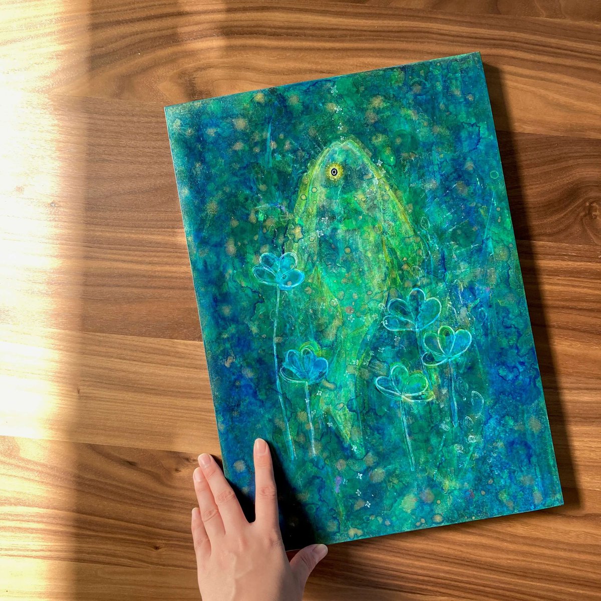 触れる絵画(A3サイズ)「月の子」 | AZUMI KASHIUCHI online shop