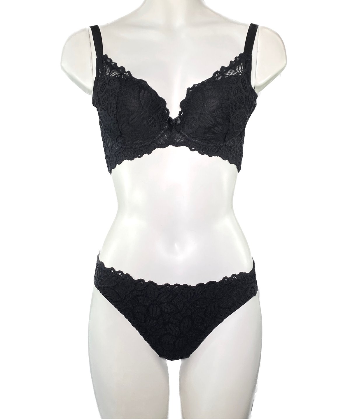 脇高＆育乳 総レースブラショーツセット [サイズ:B65~D80/E70~F