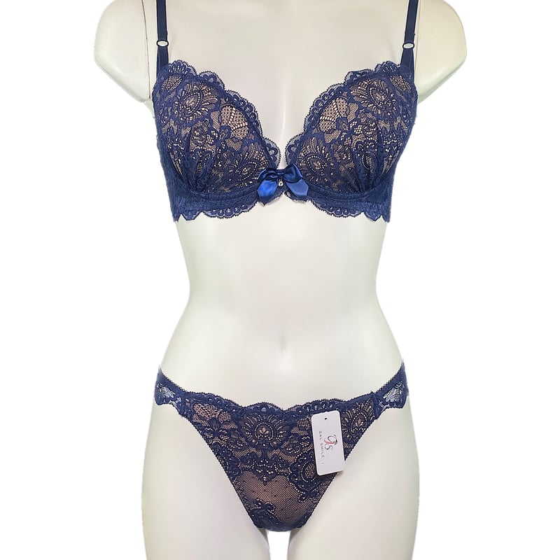 人気No.1 総レースブラショーツ・Tバック3点セット [サイズ:A70/