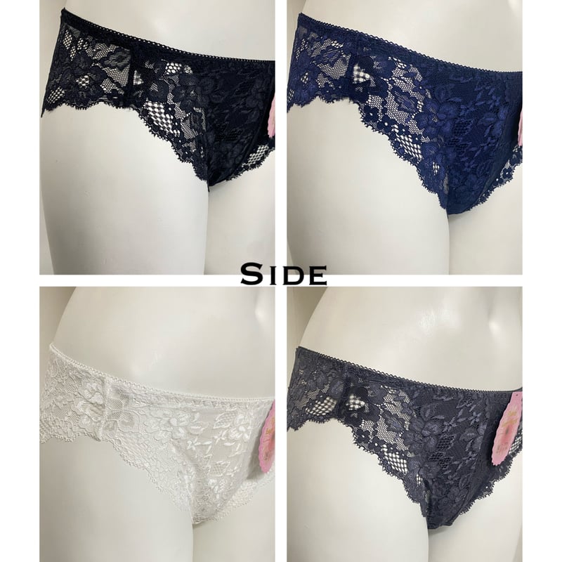 単品]バックシースルー オールレースショーツ [サイズ:M~L][ブラック