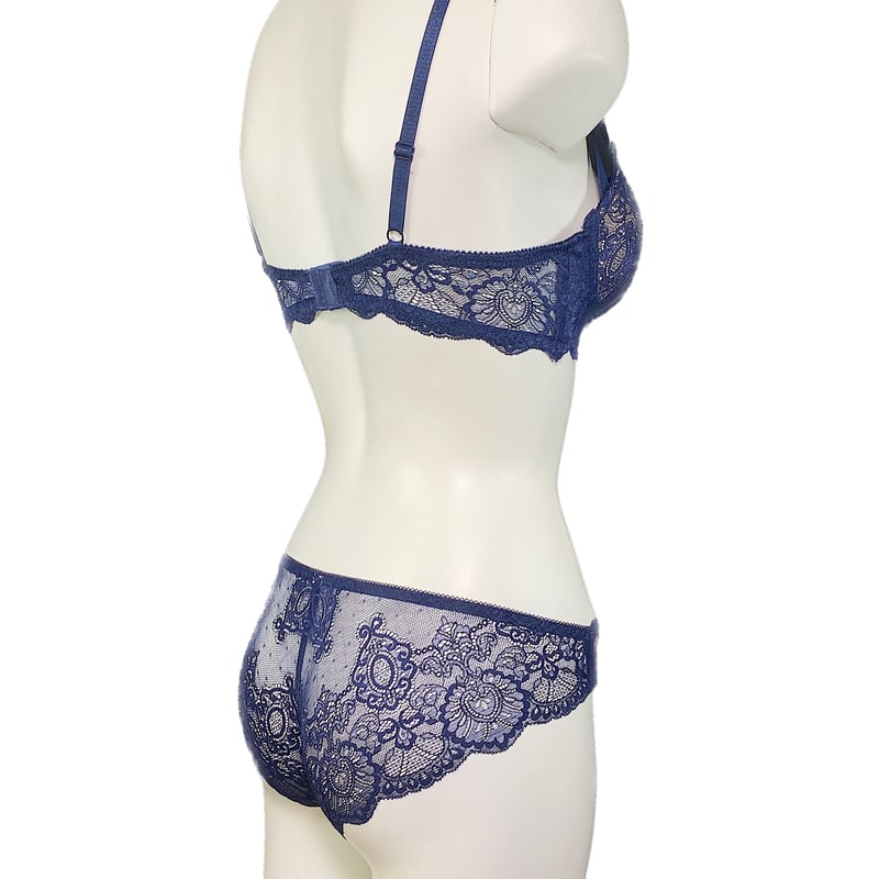人気No.1 総レースブラショーツ・Tバック3点セット [サイズ:A70/