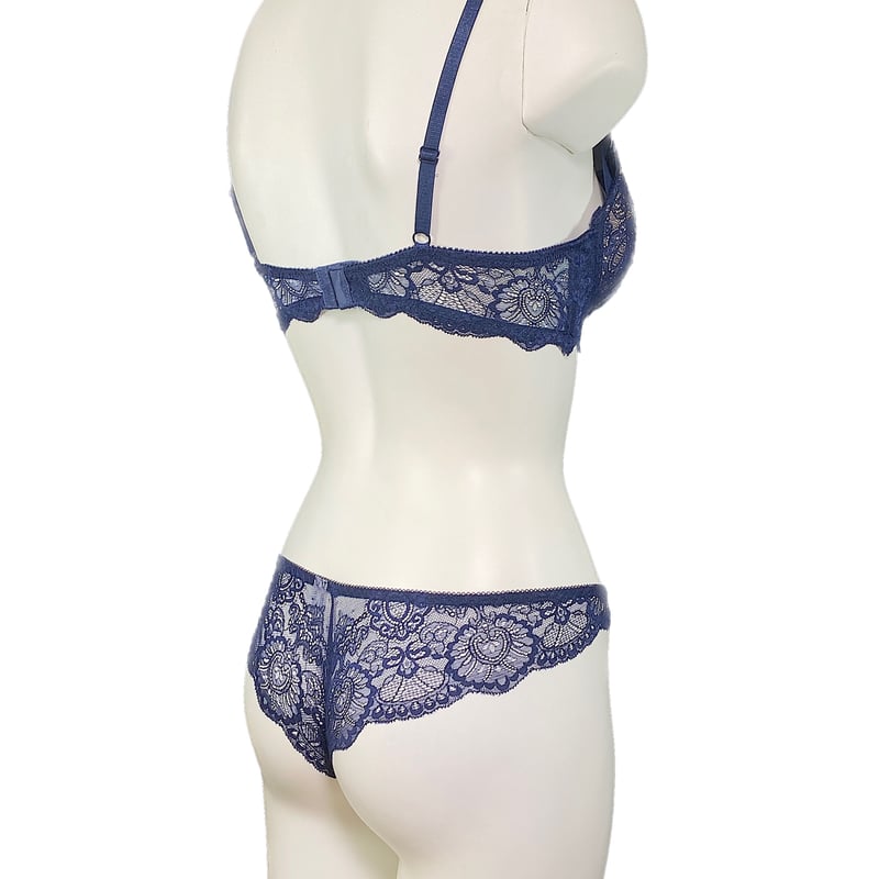 人気No.1 総レースブラショーツ・Tバック3点セット [サイズ:A70/