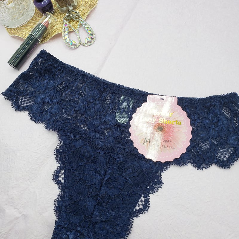 お得な4色セット シースルーオールレースTバック [サイズ:M~L