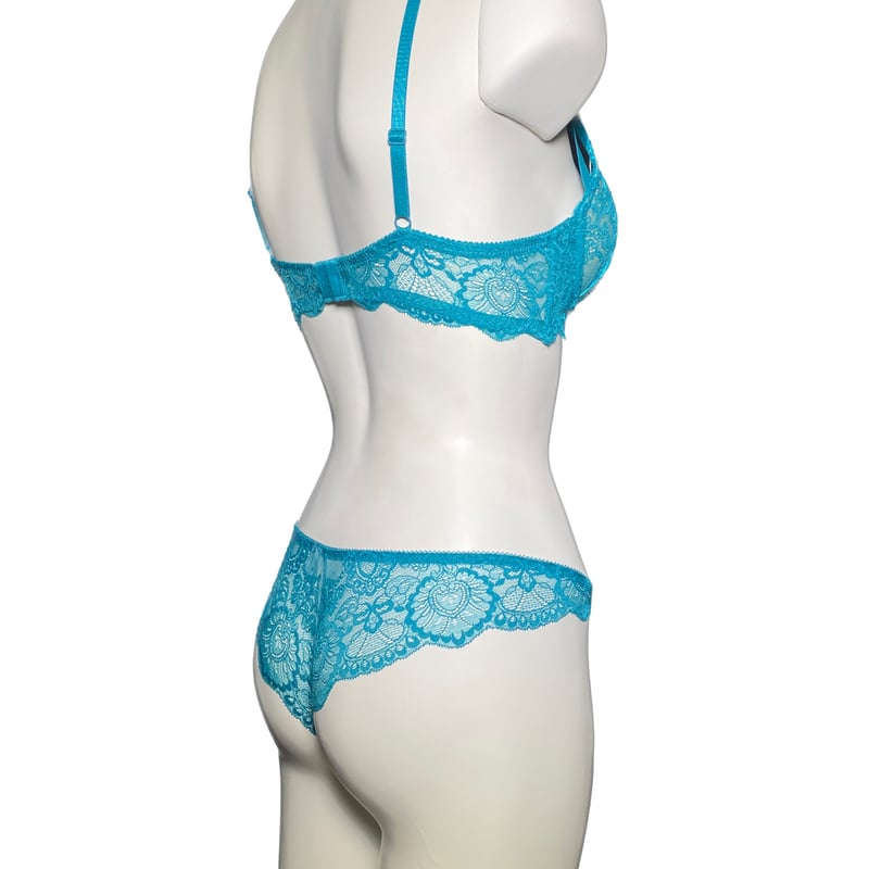 人気No.1 総レースブラショーツ・Tバック3点セット [サイズ:A70/