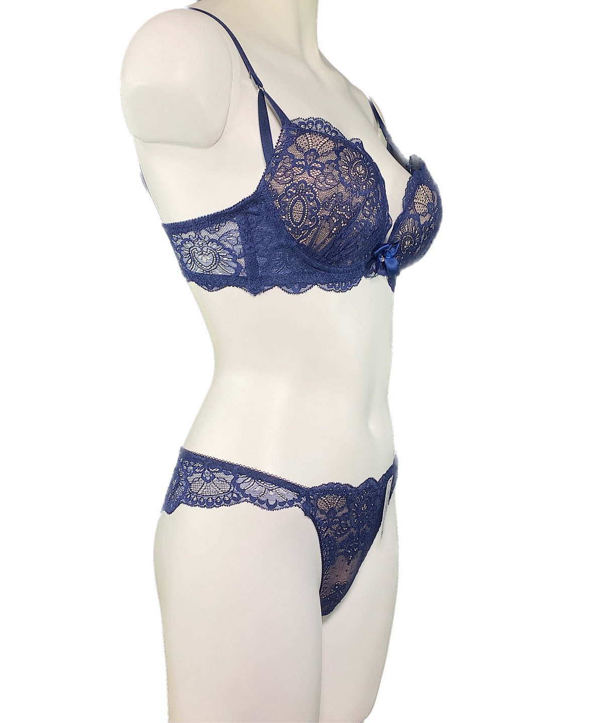 人気No.1 総レースブラショーツ・Tバック3点セット [サイズ:A70/